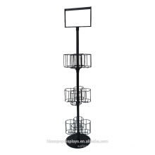 Liquor Wine Shop Floor Stand Alone Beer Merchandising 3-Layer Metal 12 Bottles Beverage Display Racks